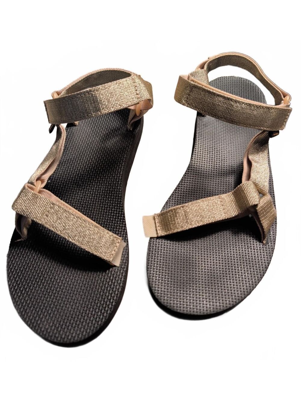 Teva Sandals Gold Glitter Shoes Womens Size 11 Walking Casual Gorpcore Everyday